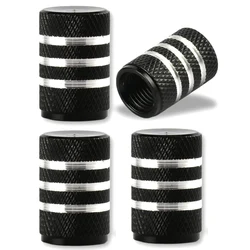 Aluminum Alloy Waterproof Tire Valve Stem Caps - Universal Fit (4pcs - black)