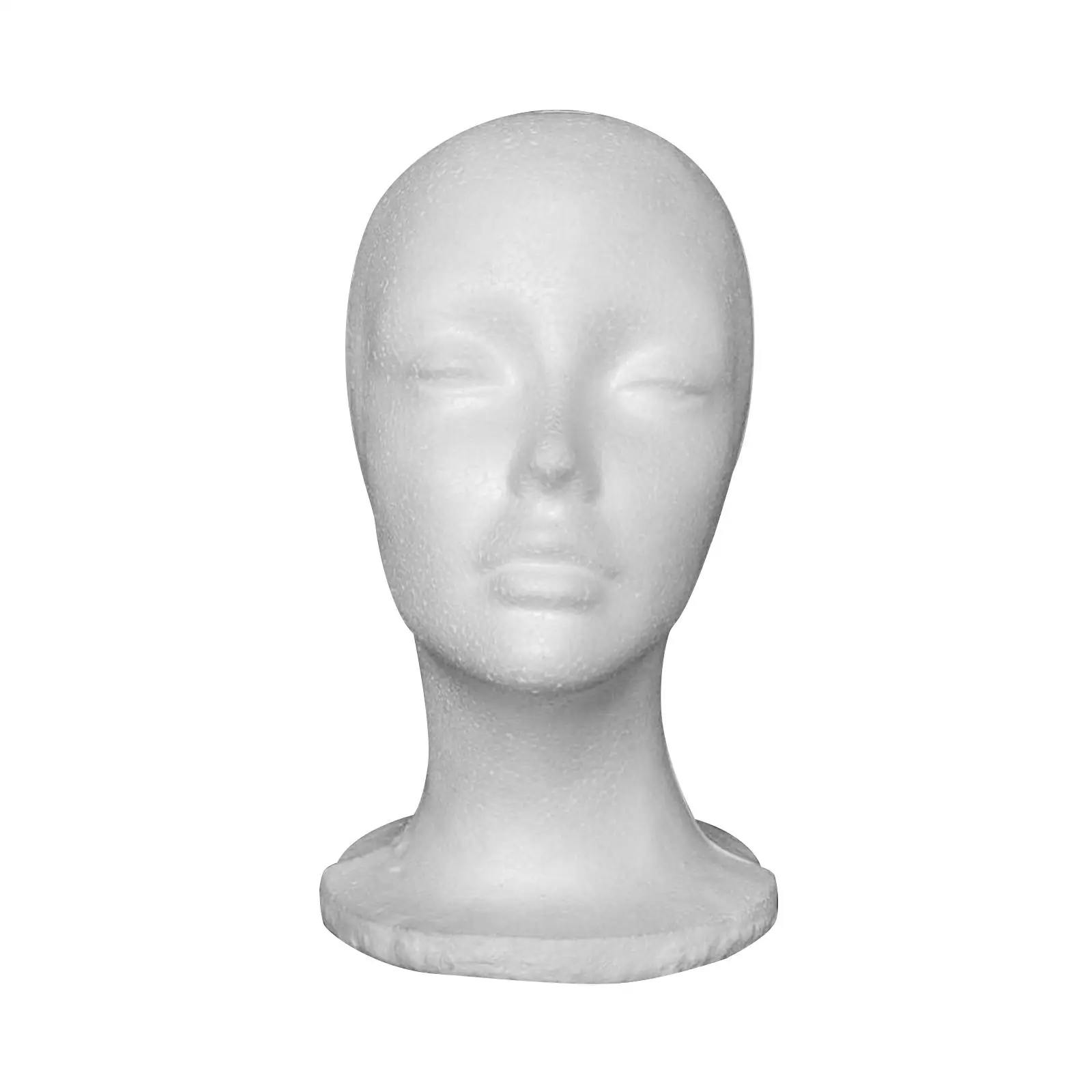 

Hairpiece Stand White Portable Foam Mannequin Head for Props shop