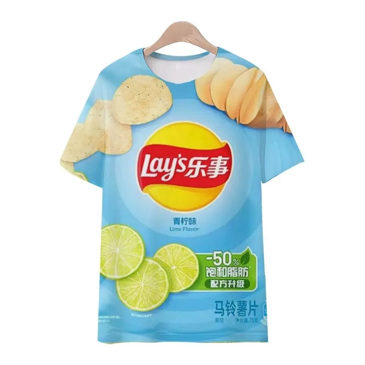 thumbnail image 1 of Camiseta divertida con estampado 3D de la serie Happy Potato Chips de Halloween para niños y adolescentes, 1 of 5