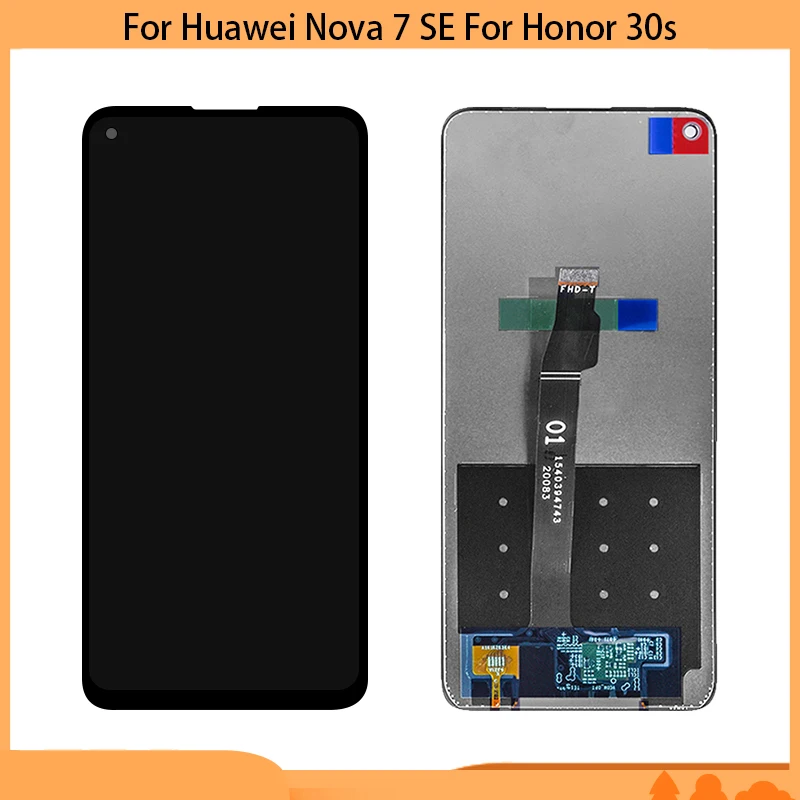 

6.5'' Original LCD Display for Huawei Nova 7 SE LCD with Frame Digitizer Assembly for Honor 30s CDY-AN90 Screen Replacement