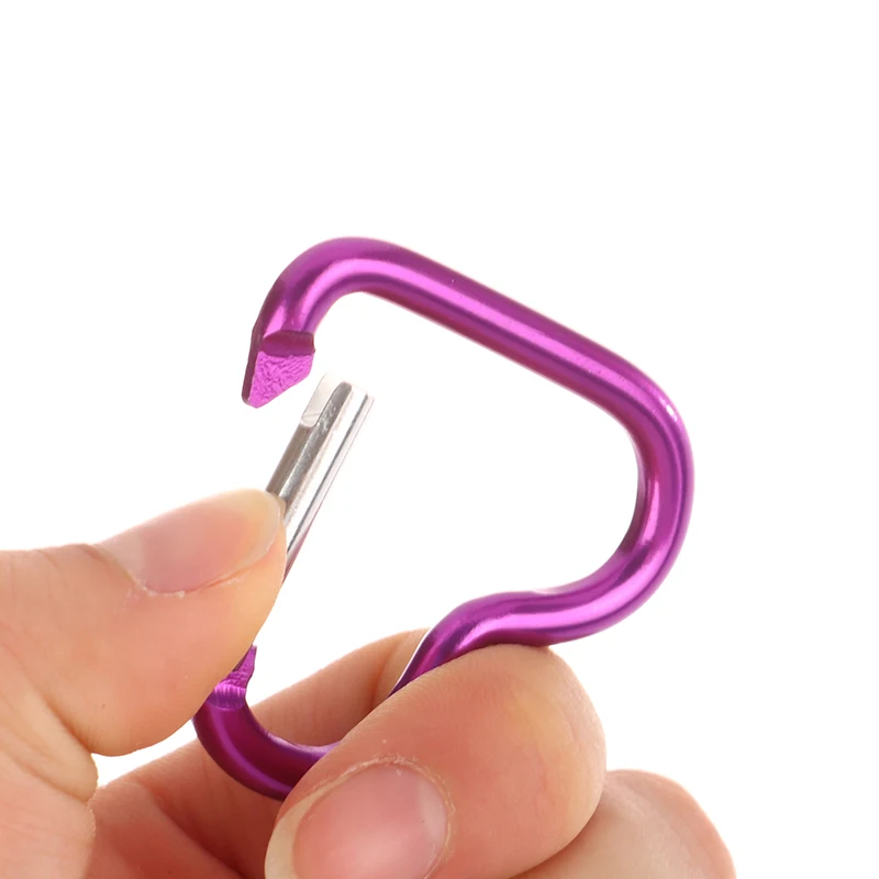 Herz fünfzackiger sternförmiger Aluminium-Karabiner Schlüsselanhänger Clip Outdoor Camping Schlüsselanhänger Haken Flasche hängende Schnalle – Detail 13