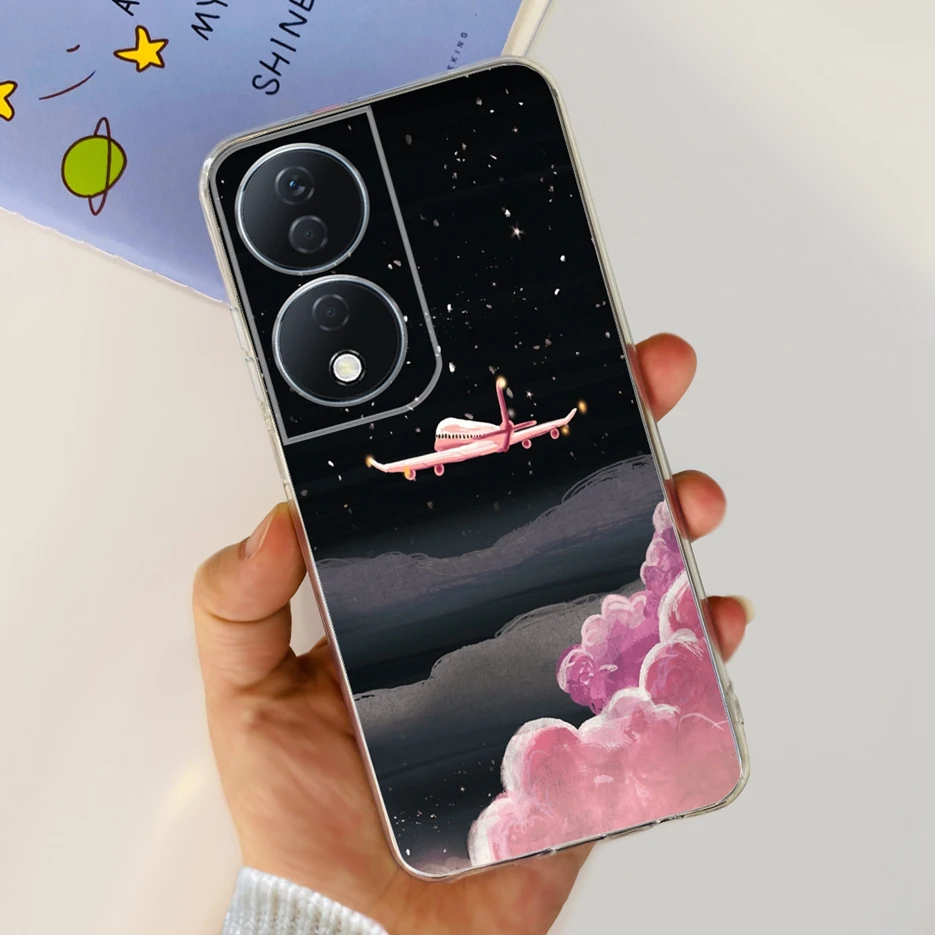 Cute Cat & Butterfly Painted Soft Silicone Phone Case -
