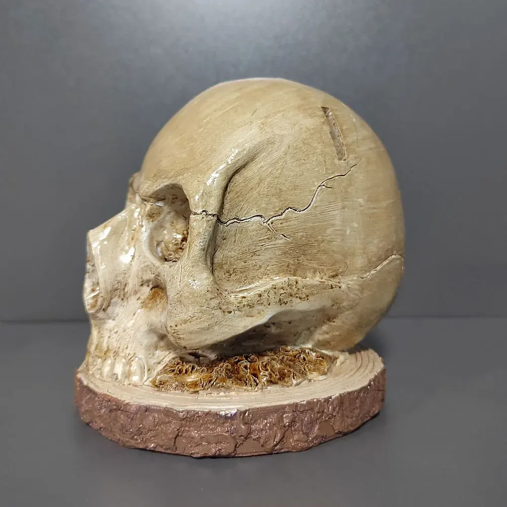 Skull Knife Holder Kitchen Horror Knife Storage Rack Halloween Ornament Gifts Party Tool Kitchen Decoration Storage Accessories