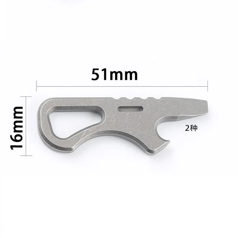 MINI Brecheisen Brennen Titan Legierung EDC Nagel Puller Flachkopf Schraubendreher Box Opener Multifunktions Schlüsselbund Anhänger Werkzeuge Halskette – Detail 17