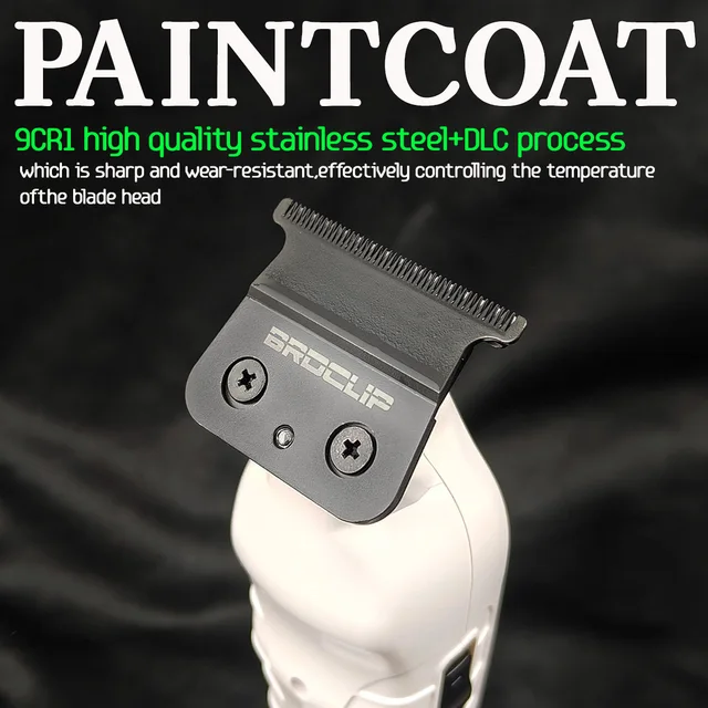 BRDCLIP  X Series White FA1T 7700RPM Professional Electric Hair Trimmer Hair Clipper For man carving DLC Blade Barber Shop Tool