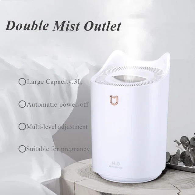 3000ml Air Humidifier Essential Oil Atomizer Large Capacity Ultrasonic  Colorful Lights Home Appliance USB Air Diffuser For Home 5