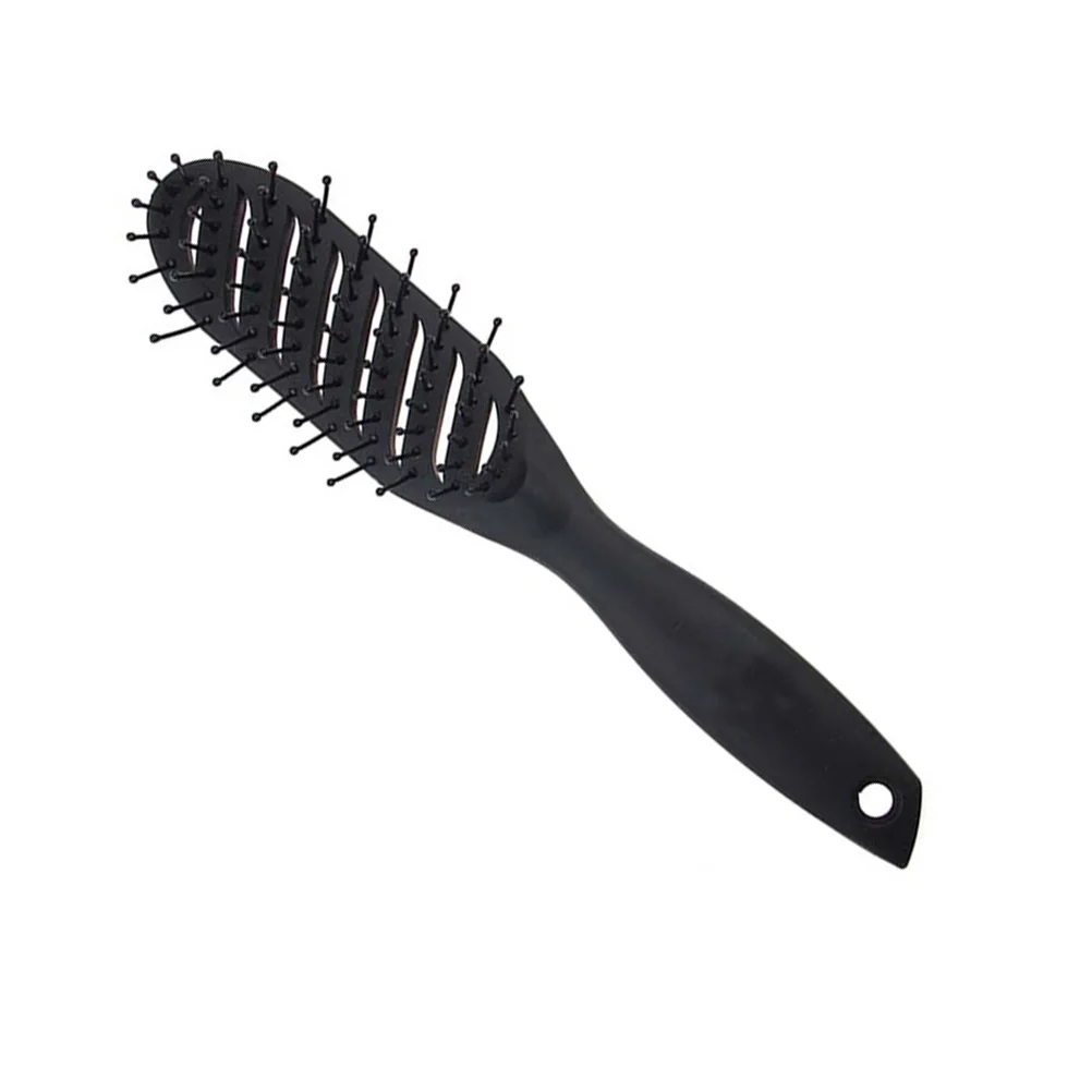 

1Pc Creative Curved Shaped Massage Comb Delicate Plastic Hairdressing Styling Comb for Women Ladies Girls (Black)