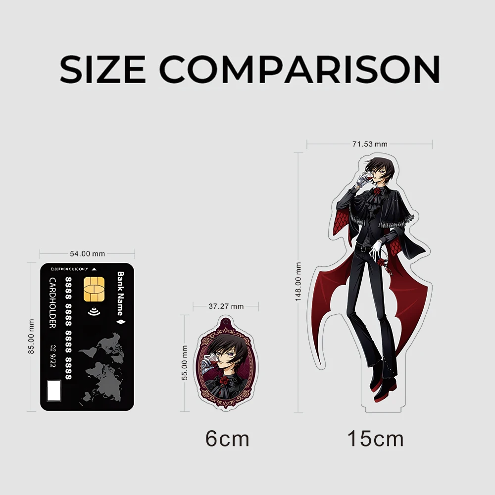 Gothic Vampire Style Anime Acrylic Stand & Keychain Set – Desk Decoration Collectible Gift