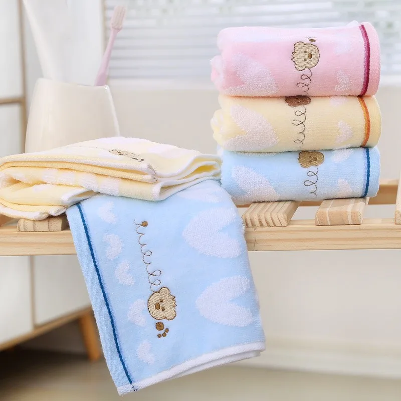 Baby Towel Cute Animal Kids Bath Towels Soft Absorbent Washcloth Cotton Children Newborn Bathroom Shower Wipe Face Towel 50x26cm