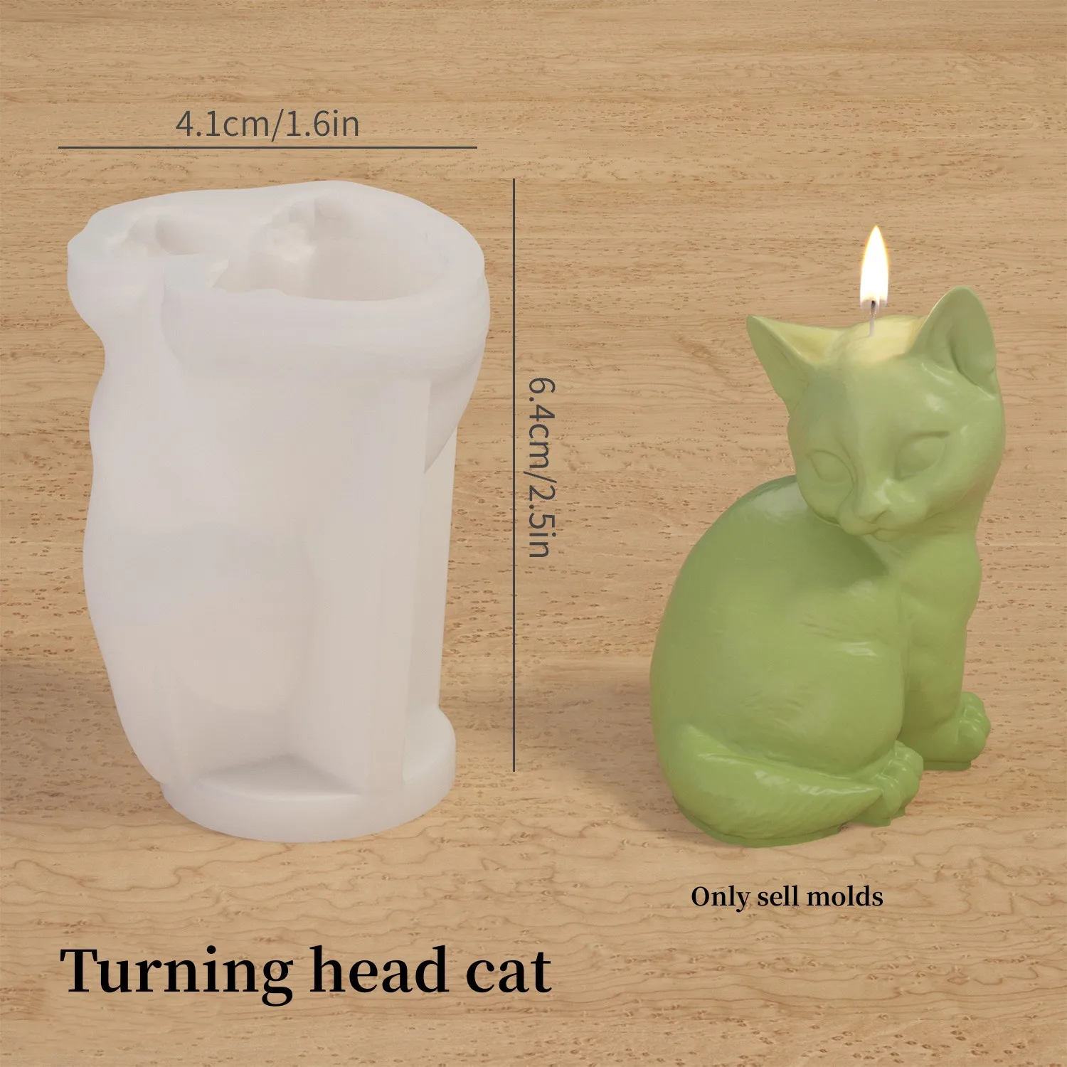 Turning head cat