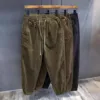 Men's Corduroy Work Trousers Thiened Fce Casual Vintage Sle Long Pants Comfortable Loose Fit Youthful Autumn Winter Wear