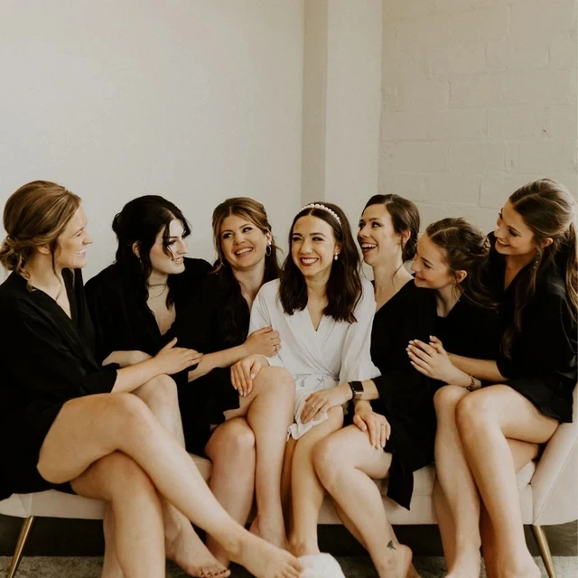 Ruffle Flounce Wedding Party Bridal Robe Bridesmaids Robes Bridesmaid Gifts Personalized Bridesmaid Proposal Robe Party