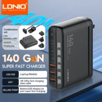 140W GaN USB C Charger Block LDNIO Type-C PD Fast Charger Universal Travel Adapter For iPhone Samsung iMac MacBook Laptop Switch - Image 2