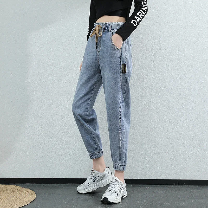 2022 Harem Pants Vintage High Waist Jeans Woman Women's Jeans Cowboy Denim Pants jeans for women jeans Ankle Length Mom Jeans