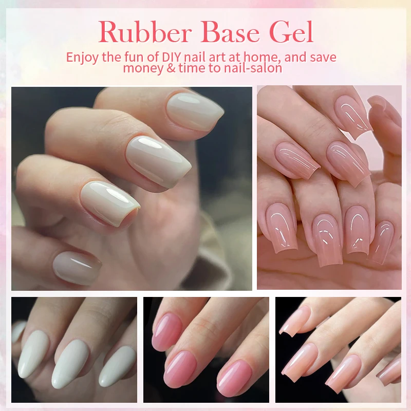 BORN PRETTY 250g Nude Pink Rubber Base Gel Nail Polish Crystal Natural Color Semi Permanent Soak off UV LED Gel Nail Art Varnish 5