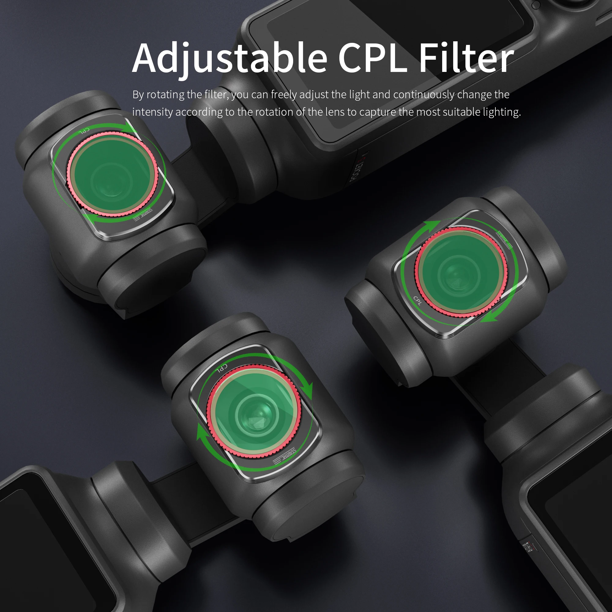 STARTRC ND Filter Set for DJI Pocket 3 Sport Camera Lens Filter CPL ND16 ND8 ND32 ND64 ND256 Filters OSMO Pocket 3 Accessories