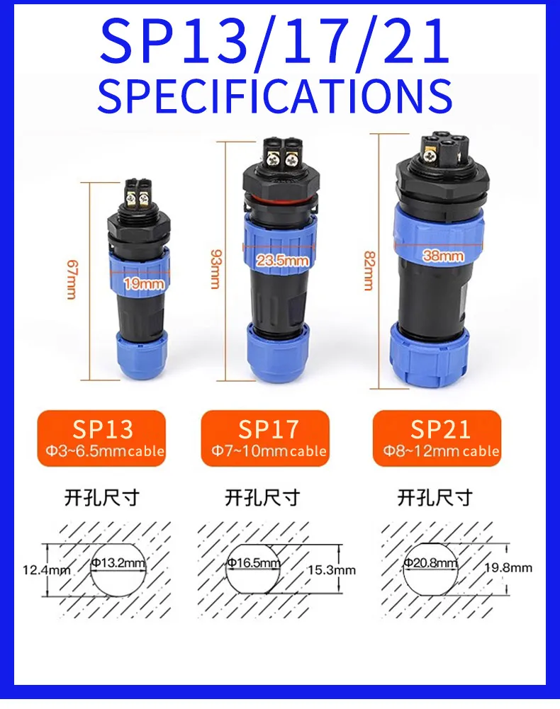 5/20Sets GX16 GX12 GX20 Male Female Circular Aviation Connector Plug SP17/21 QL16 Wire Panel Connector 2/3/4/5/6/7/8/9/10Pin