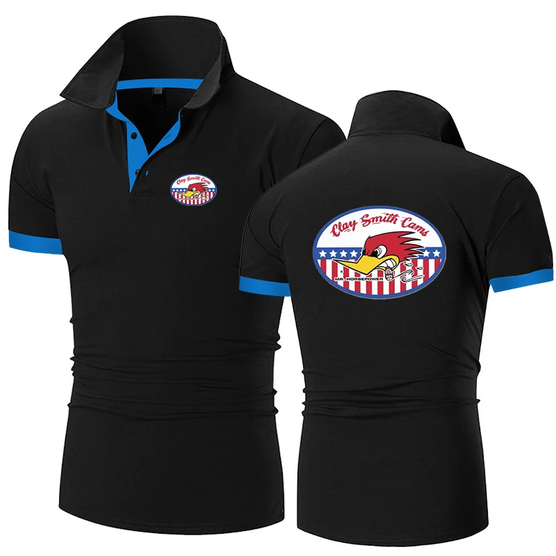 Summer Mens Cotton Slim Fit Polo Shirt