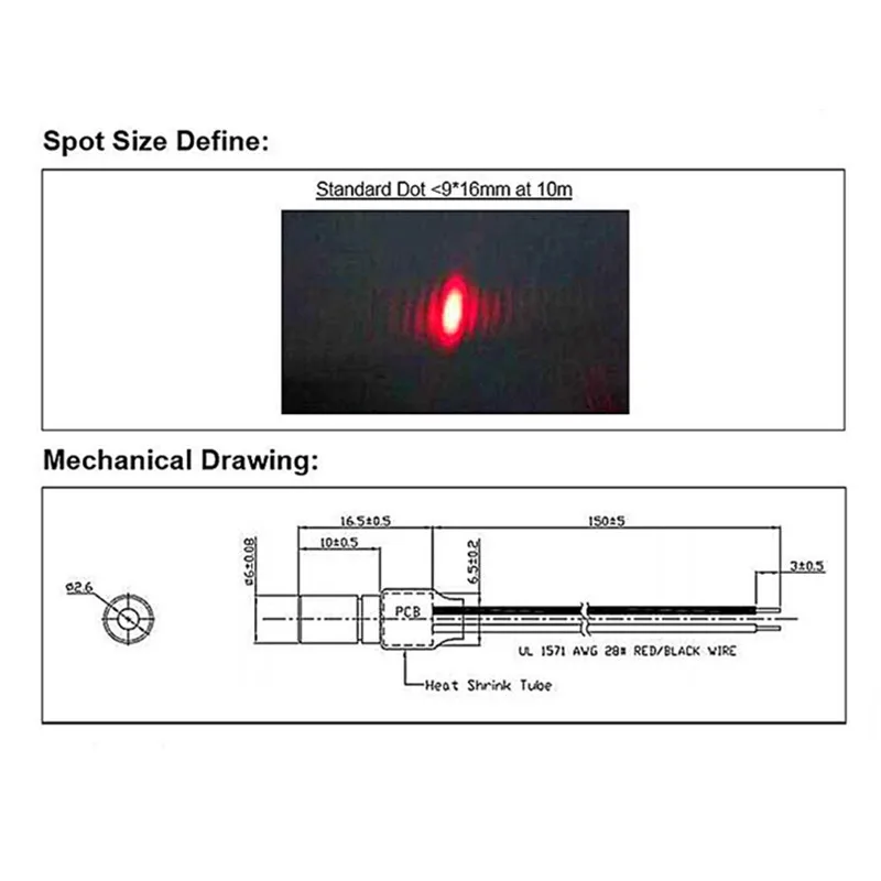 Red Dot Laser D6x10mm 650nm 1mw 5mw 10mw 50mw Laser Module Industrial Grade APC Driver for Stone Woodwork Cutting Alignment