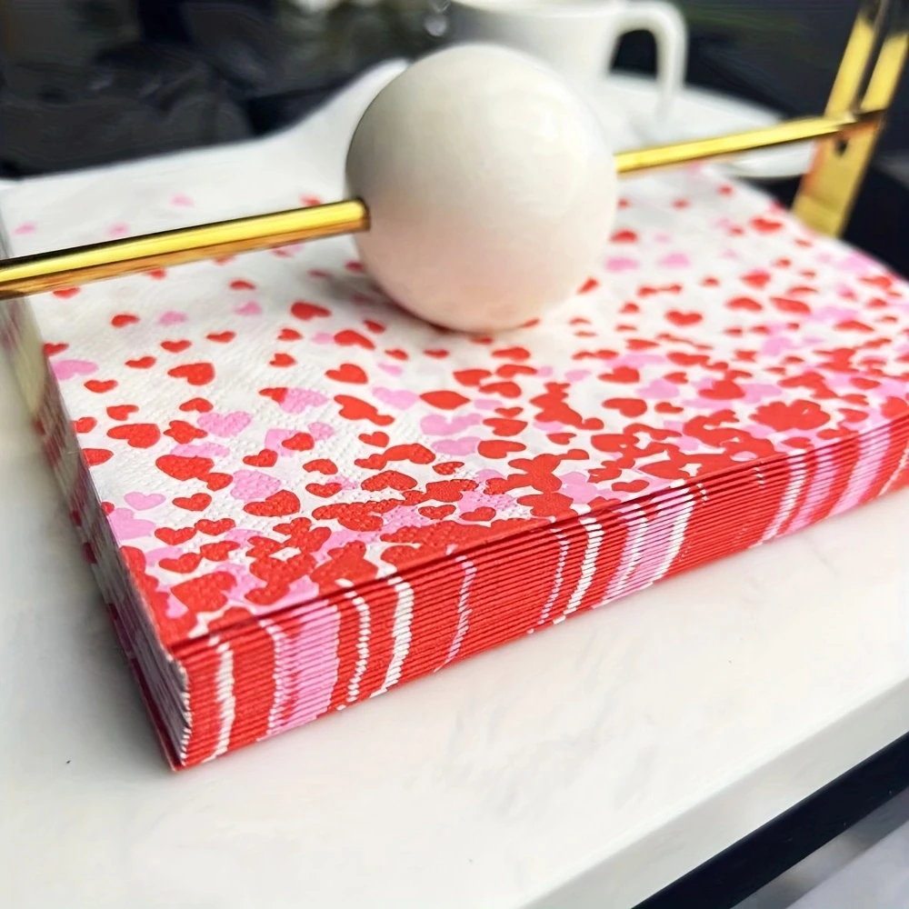 20pcs/pac 13inch Printed Paper Napkin Birthday Wedding Party Table Setting Cafe Mouth Cloth Placemat