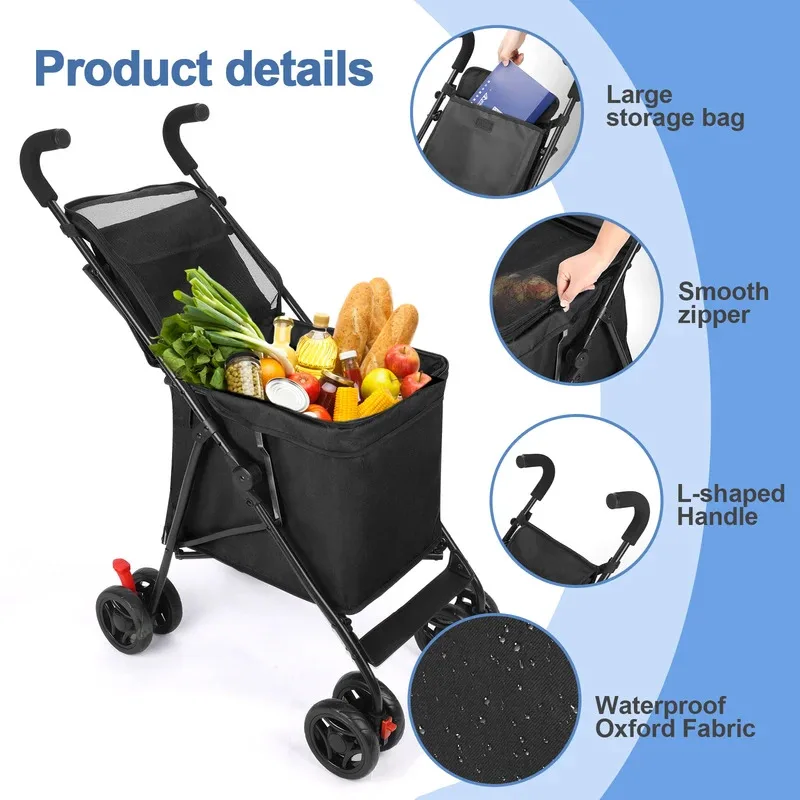 New Arrival Hot Multifunctional Cart Folding Portable  Durable Lightweight Market Purchase Bag Trolley Pet Stroller For Picnic