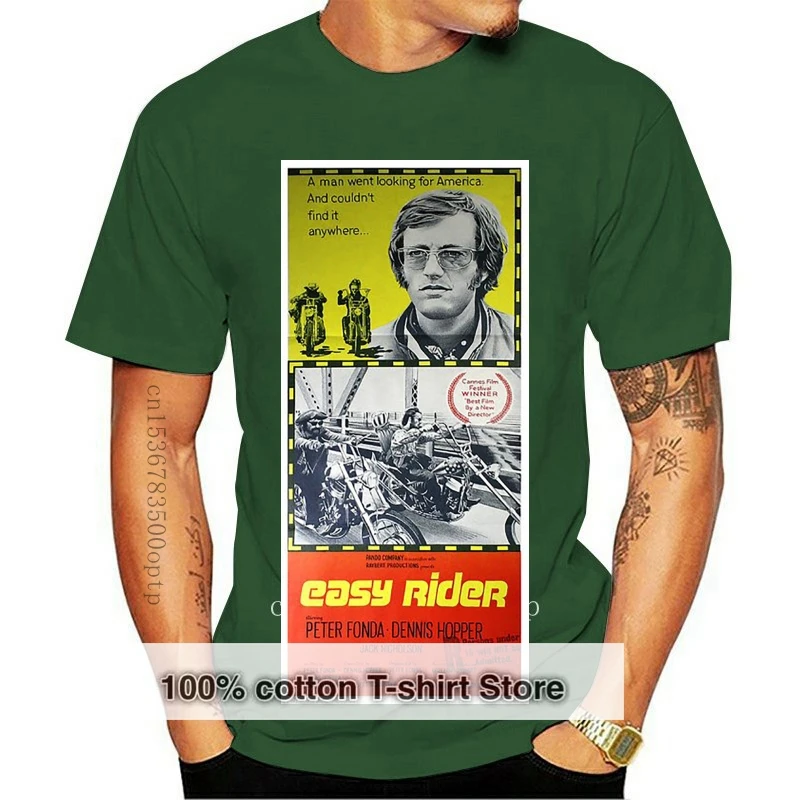 Maglietta Da Uomo Easy Rider Movie Lobby Poster 1969 T-Shirt Da Uomo Stampata T-Shirt