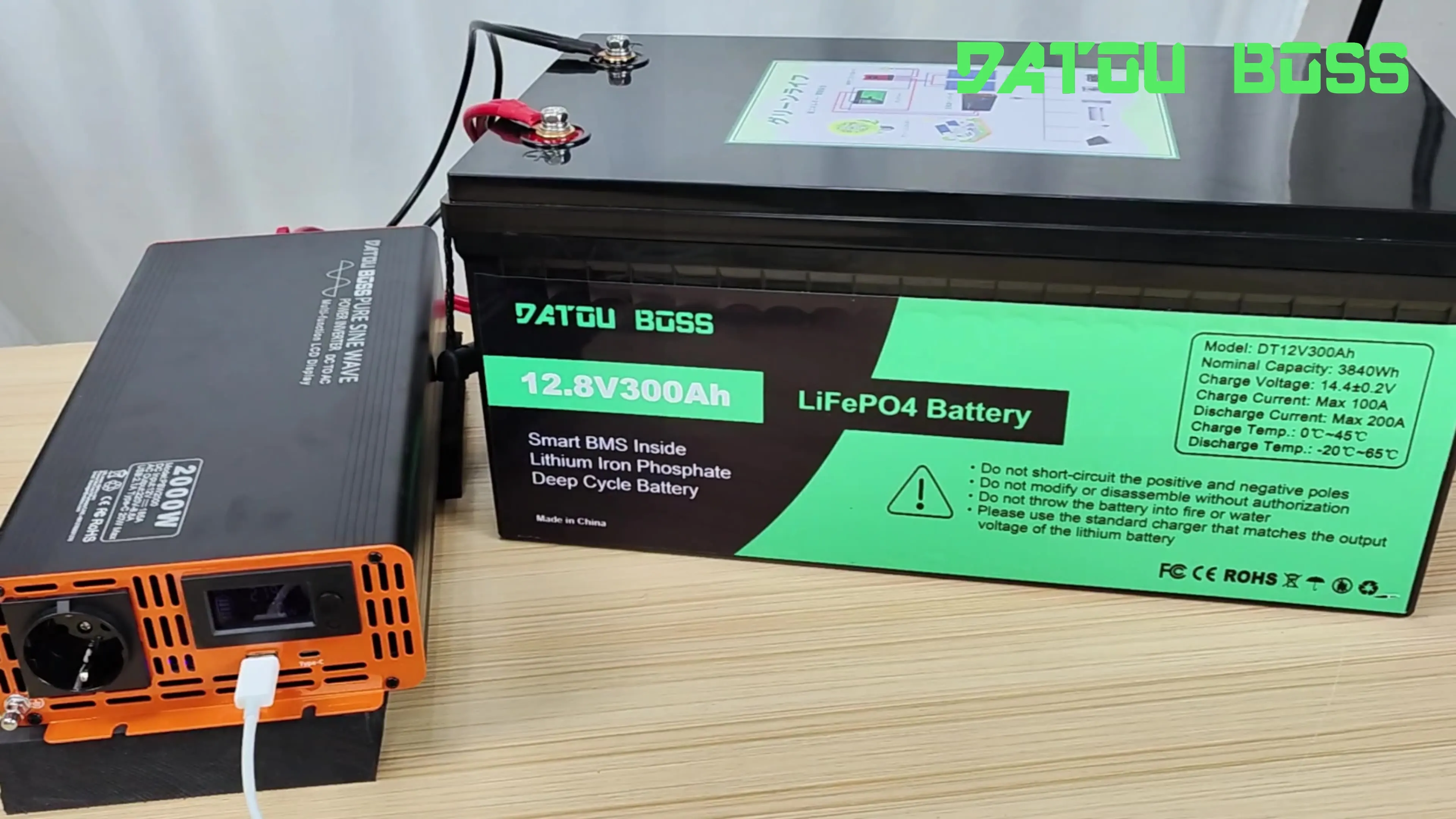 12V300Ah リン酸鉄リチウムイオンバッテリー 3840Wh LiFePO4 12V300Ah