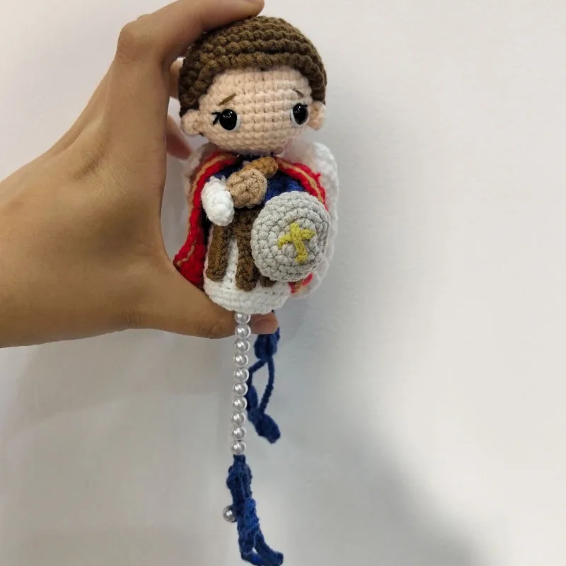 Crochet Christening sao miguel arcangel Teresinha engagement Communion birthday Bridal Rosary with Saint Christmas Gift Home Dec