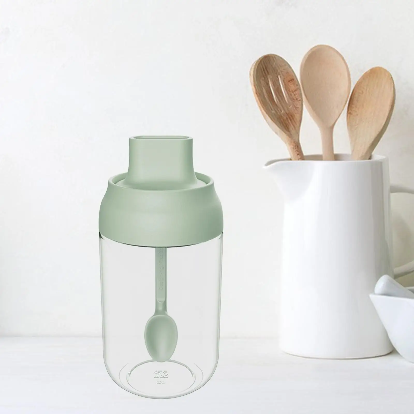 Kitchen s Transparent 250ml Sugar Pots with 1G Spoon for Home