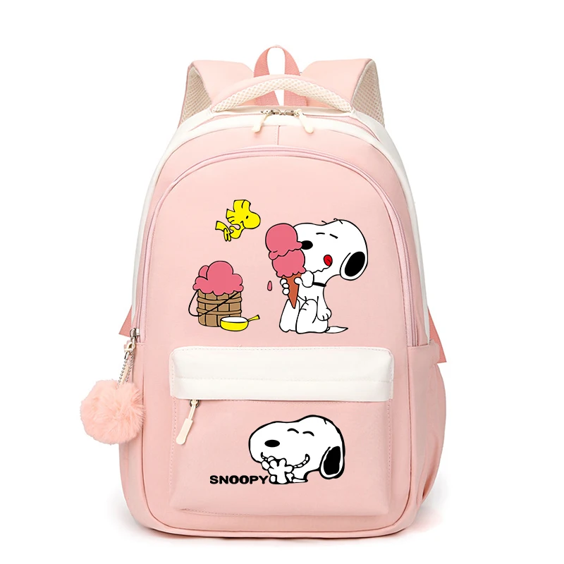 Snoopy Women Men Backpacks Mochilas Aestethic Backpacks for Teenager Canvas Laptop Backpack School Student Kawaii Bag Gift 5