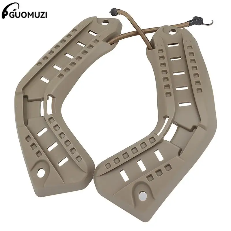 1set Tactic Combat Helmet Side Rails Hunting Fast Helmet Guide Rail With Lanyard Mounting Screws Accessories