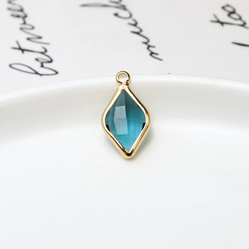 1pcs Diy Jewelry Copper Edging Gold Plated Drop Pendant Necklace Earrings Bracelet Small Accessories Material Handmade Charms