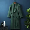 Robe en coton éponge pour printemps et été, Robe du matin fine, peignoir gaufré à manches longues, serviette de bain de beauté d'hôtel pour Couples