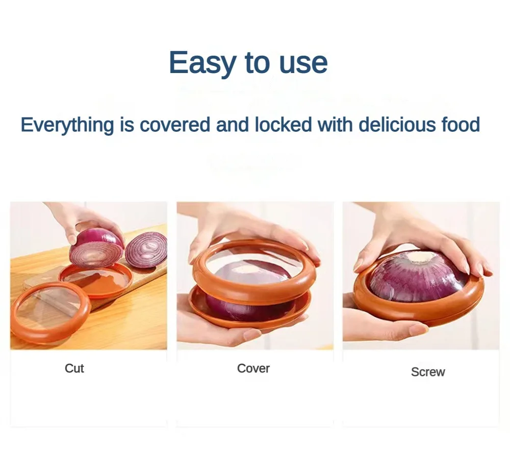 Description Picture 4 of itemFruit Fresh-keeping Cover Avocado Food Storage Box Vegetable Preservation Seal Cover Colored Kitchen Tools Kitchen Accessories