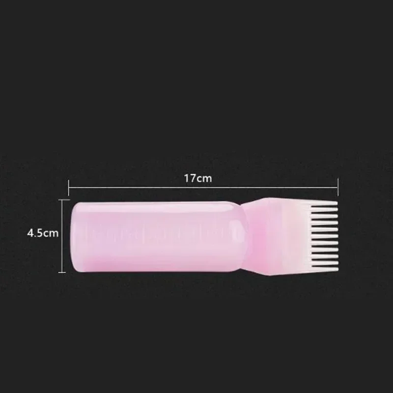 Hair Oil Applicator Bottle 3 Color Salon Hair Oil Applicator Bottle Professional Hairdressing Dyeing Comb Bottles Barbershop Hairdresser Coloring Supplies