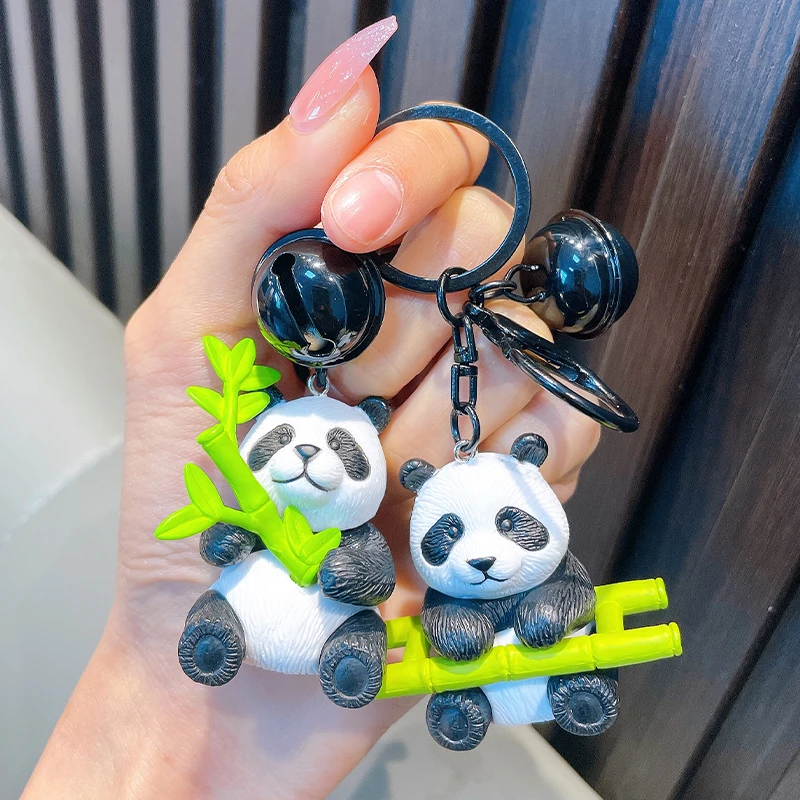 Chinesischer Riese Panda Schlüssel bund Anhänger Cartoon Panda Dekoration Spielzeug Gepäck Zubehör kreative Auto Schlüssel ring Kindertag Geschenk