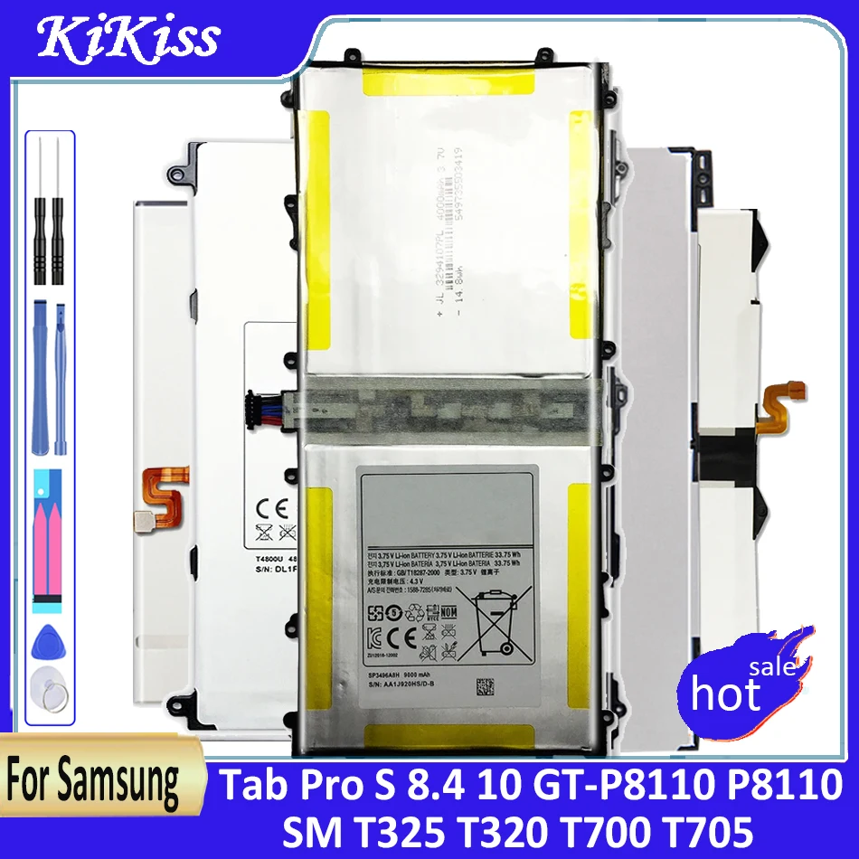 Batteria Per Tablet Kikiss Per Samsung Galaxy Tab Pro S 8.4/Per Nexus 10 Gt-P8110 P8110 Sm T325 T320 T700 T705 T4800E Eb-Bt705Fbe