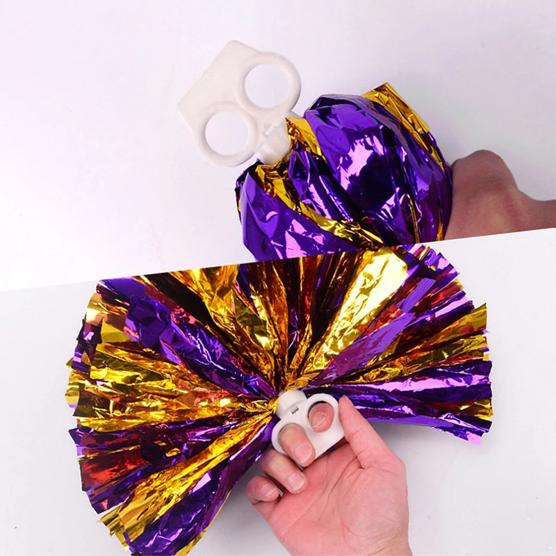 Cheerleader Pom Poms 1Pc 25CM/30CM Plastic Double Hole Handle cheerleading pom poms