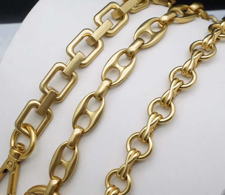 High Quality Purse Chain Strap Zinc Alloy Shoulder Handbag Strap Replacement Handle Chain Metal Chunky Bag Chain Strap