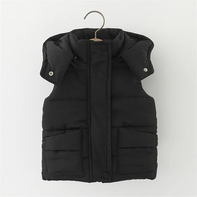 Chaleco Acolchado Infantil Sin Mangas - Con Capucha Orejas De Oso, Cremallera, Impermeable, Tallas Niño/niña, Invierno