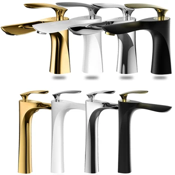 BAKALA ออกแบบใหม่ทองเหลือง Chrome สีดําสีขาว Golden Shite เดี่ยวห้องน้ําอ่างล้างจานก๊อกน้ําก๊อกน้ําอ่างล้างหน้า BR-2018A20 2