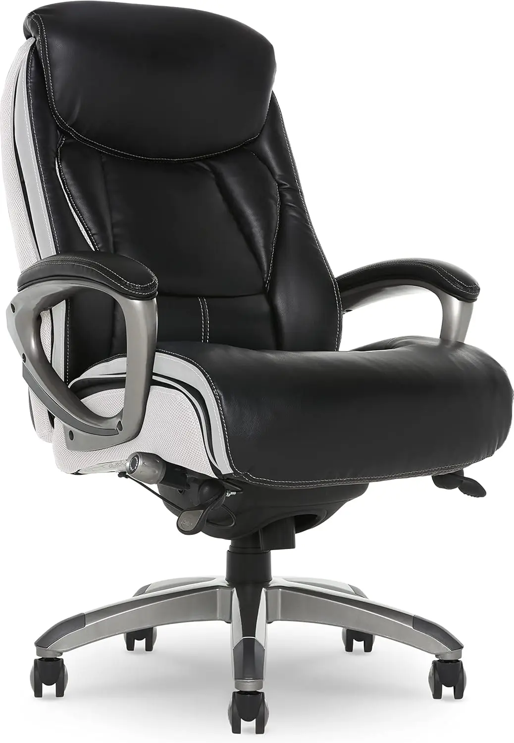 

Serta Executive Office Smart Layers Technology Leather and Mesh Ergonomic Computer Chair with Contoured Lumbar