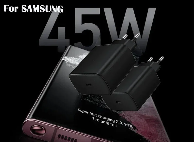 Per Samsung 45w USB-C caricabatterie da parete a ricarica rapida
