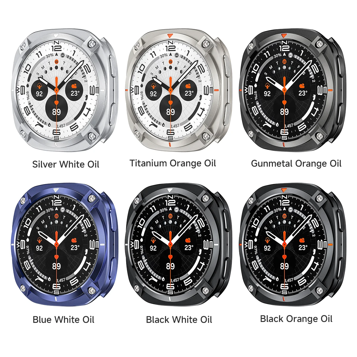 Enhanced Armor Metal Protective Bumper Case for Smartwatch - 44mm Premium Hard Frame Accessory Cover