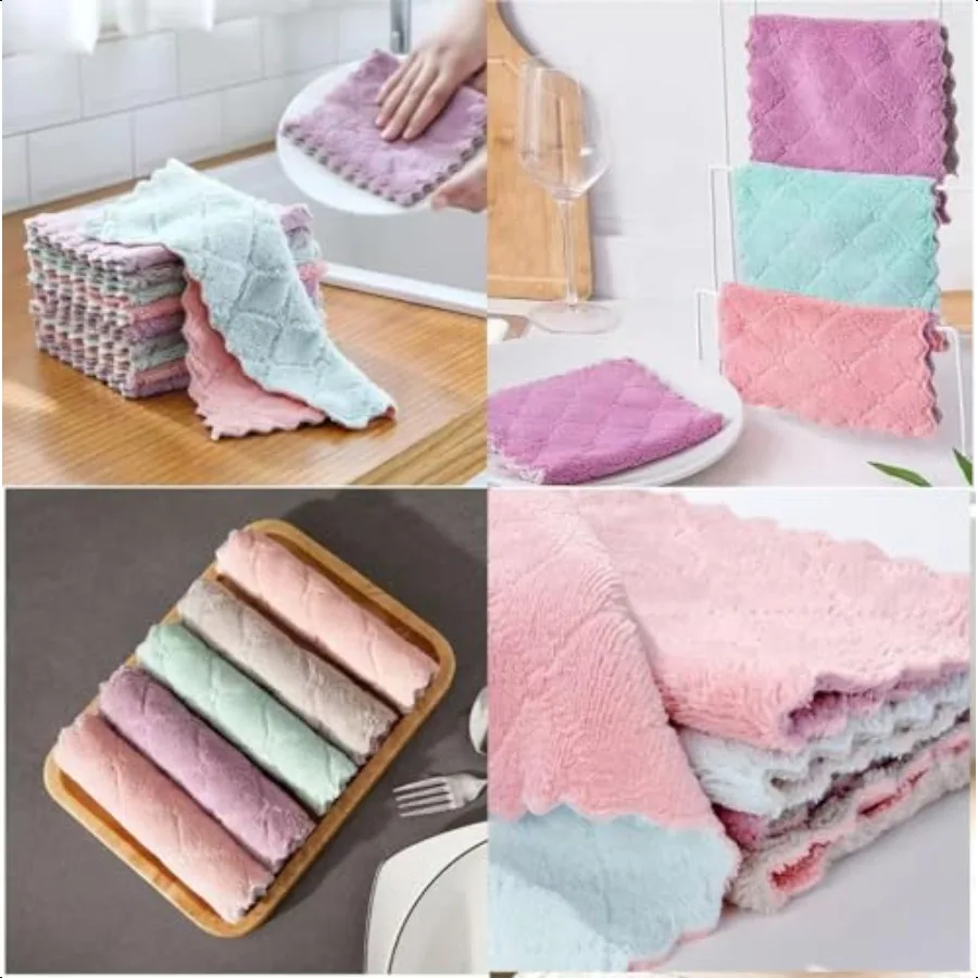 32 Pack Soft Absorbent Kitchen Dish Towels