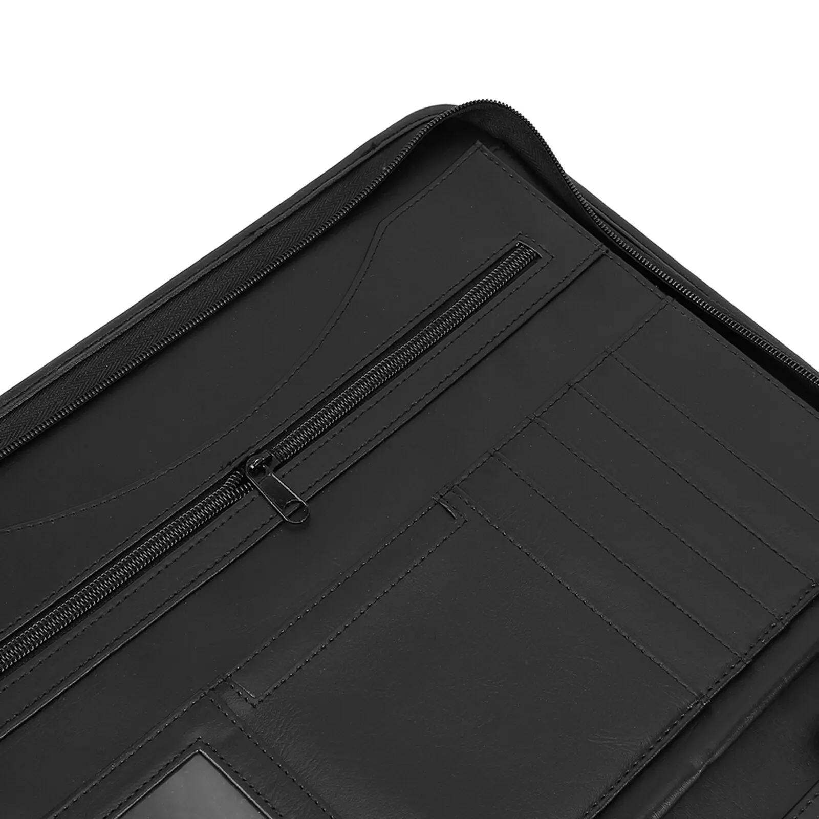1PC A4 Multi-function Business Zipper Manager Folder Spot PU Leather Conference Folder Data Contract Package File Organiser