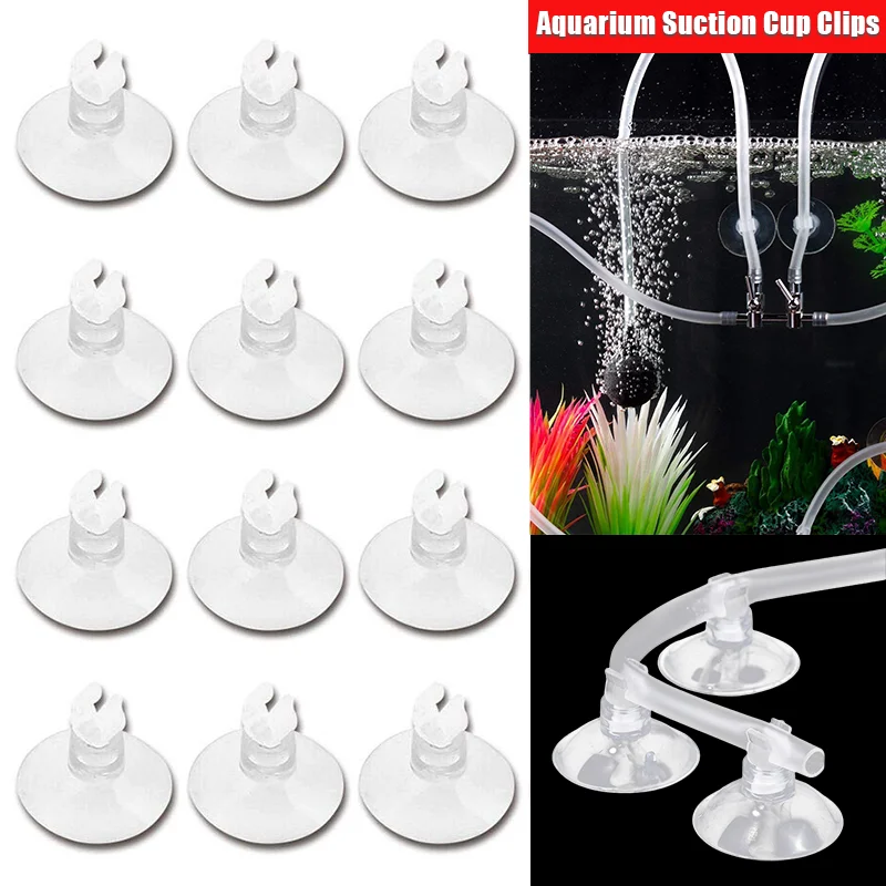 Aquarium Suction Cup Clips Airline Tube Holders Clamps Fish Tank Hose Holder Clips Adheres to Glass & Acrylic 10Pack aquarium suction cup aquarium clip holders