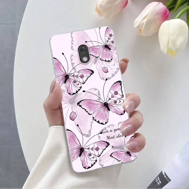 Luxurious Butterfly Flower Clear Soft Silicone Protective Phone Case