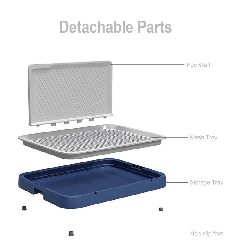 Dog Potty for Indoor Training Pads Pee Baffle Reusable Dog Pad Tray Alternative Puppy Pad Portable Litter Box dog toilet