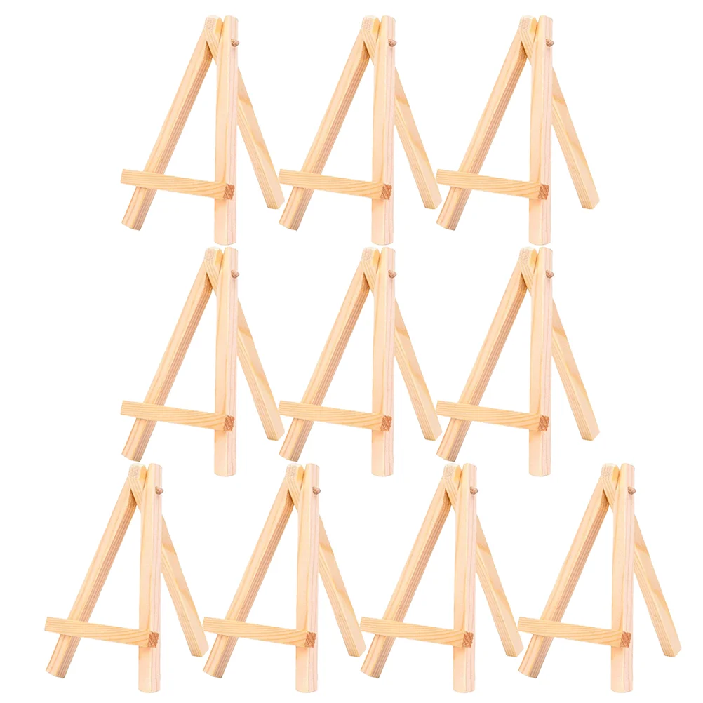 

Wooden Triangle Easel Convenient Desktop Display Rack Mini Easel Painting Holder Home Studio Tabletop Tripod Stand Set